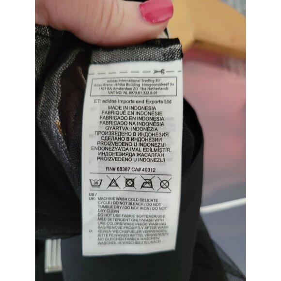 Adidas Original Black Lace Up Skirt size Medium pull On Streetwear elastic waist - Picture 8 of 12